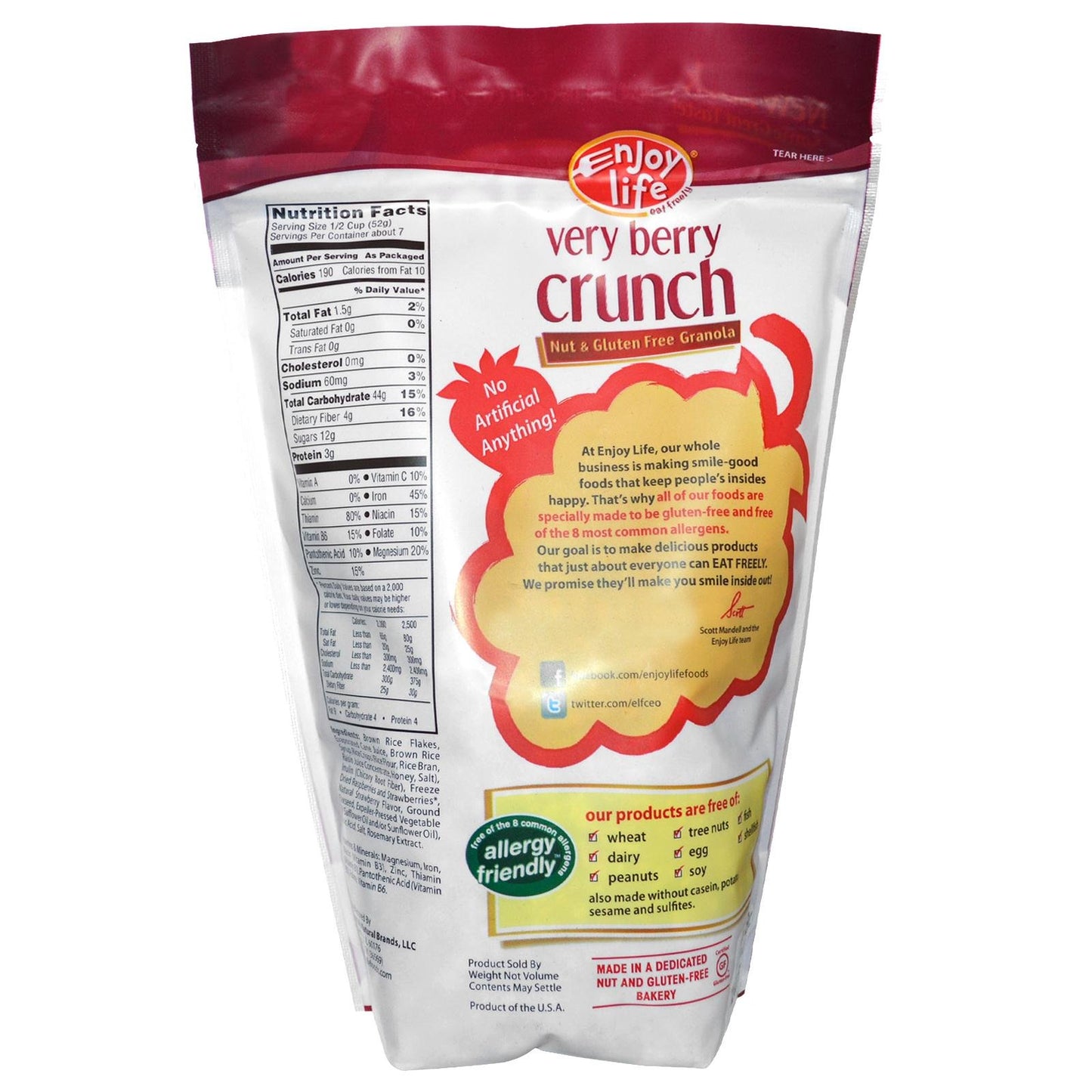 Enjoy Life Foods, Granola, Very Berry Crunch, 12.8 oz (365 g)