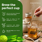 Premium Soursop Leaf Tea Bags 50 Count (4oz) | Graviola Herbal Tea Caffeine Free | Natural Antioxidant Wellness Tea | Hojas de Guanabana