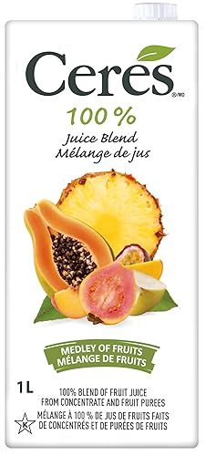 Ceres 100% All Natural Pure Fruit Juice Blend, Medley of Fruits - Gluten Free, Rich in Vitamin C, No Added Sugar or Preservatives, Cholesterol Free