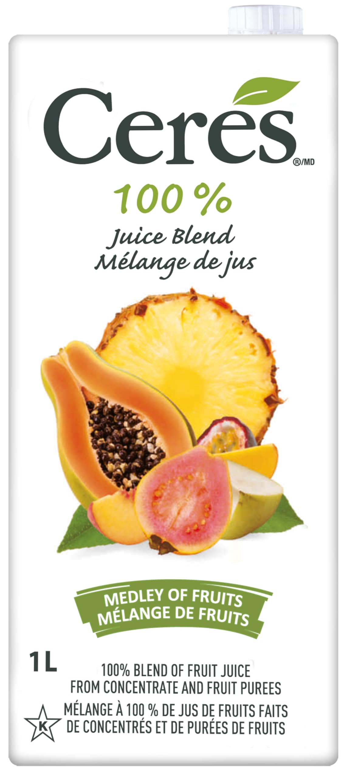 Ceres 100% All Natural Pure Fruit Juice Blend, Medley of Fruits - Gluten Free, Rich in Vitamin C, No Added Sugar or Preservatives, Cholesterol Free