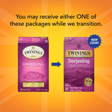 Twinings Darjeeling Tea - A Delicate, Dry Black Tea, Sophisticated Coffee Alternative with Less Caffeine, Individually Wrapped Tea Bags, 20 Count