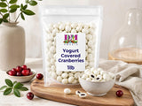 Yogurt Coated Cranberries- 1 lb of Fresh Gourmet Sweet Creamy Chewy Covered Dipped Cranberries