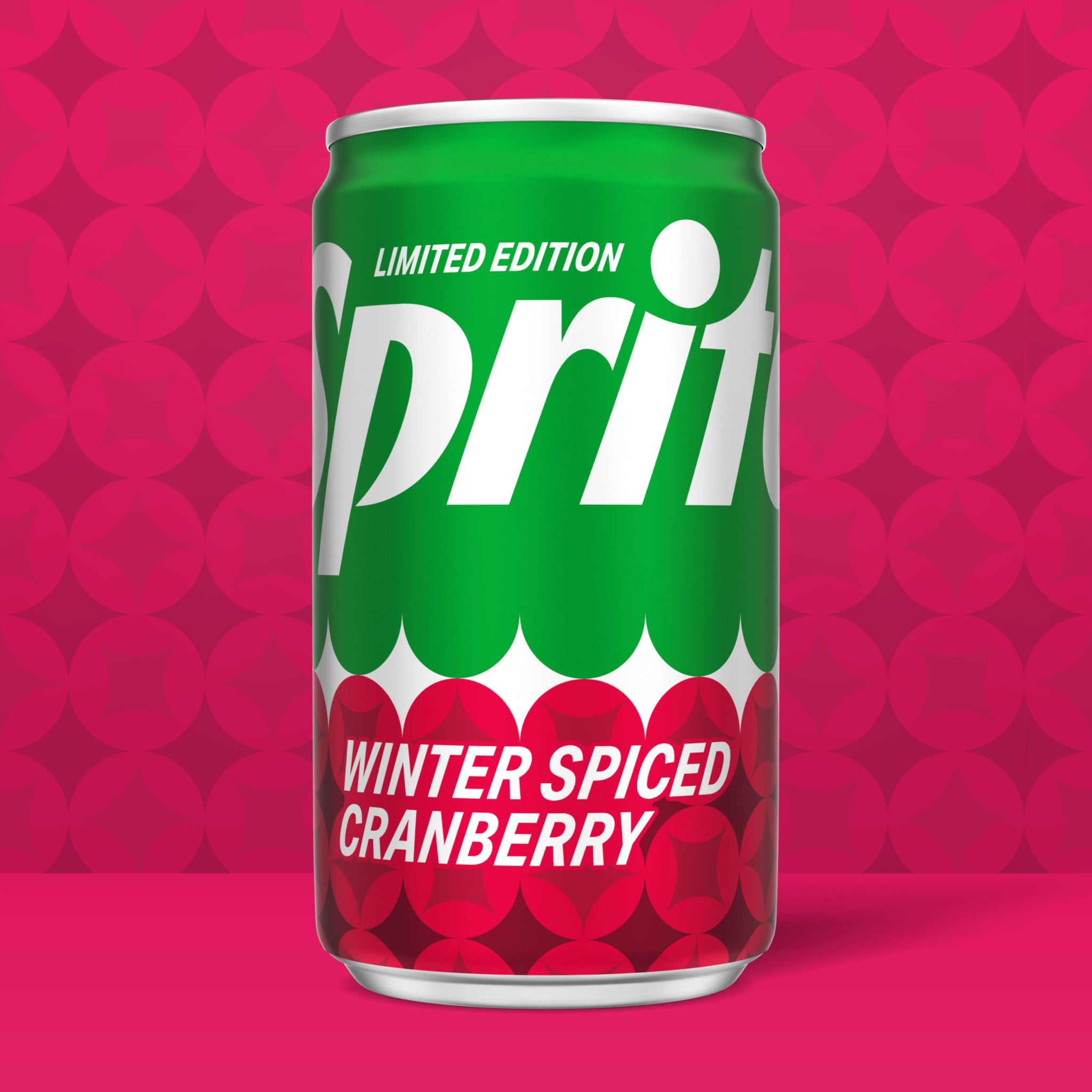 Sprite Winter Spiced Cranberry Soda Soft Drink Fridge Pack, 7.5 fl oz Mini Cans, 10 Pack