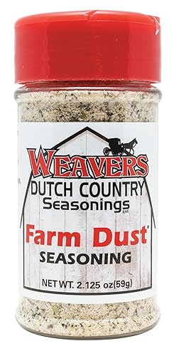 Weaver’s Dutch Country Seasonings Farm Dust, 2.125 oz - All?Natural Savory Herb & Sea Salt Blend, No MSG - Ideal for Meats, Vegetables, Breads, Pasta