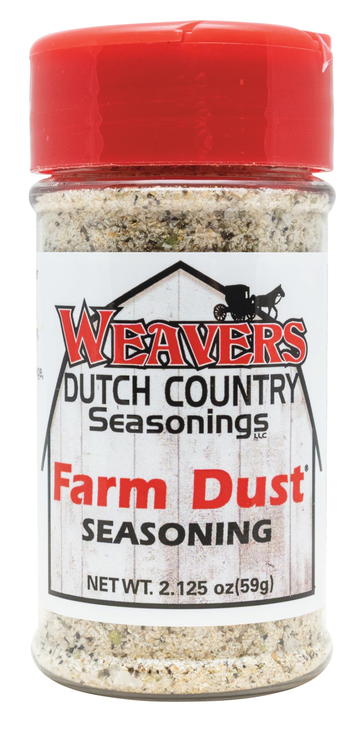 Weaver’s Dutch Country Seasonings Farm Dust, 2.125 oz - All?Natural Savory Herb & Sea Salt Blend, No MSG - Ideal for Meats, Vegetables, Breads, Pasta