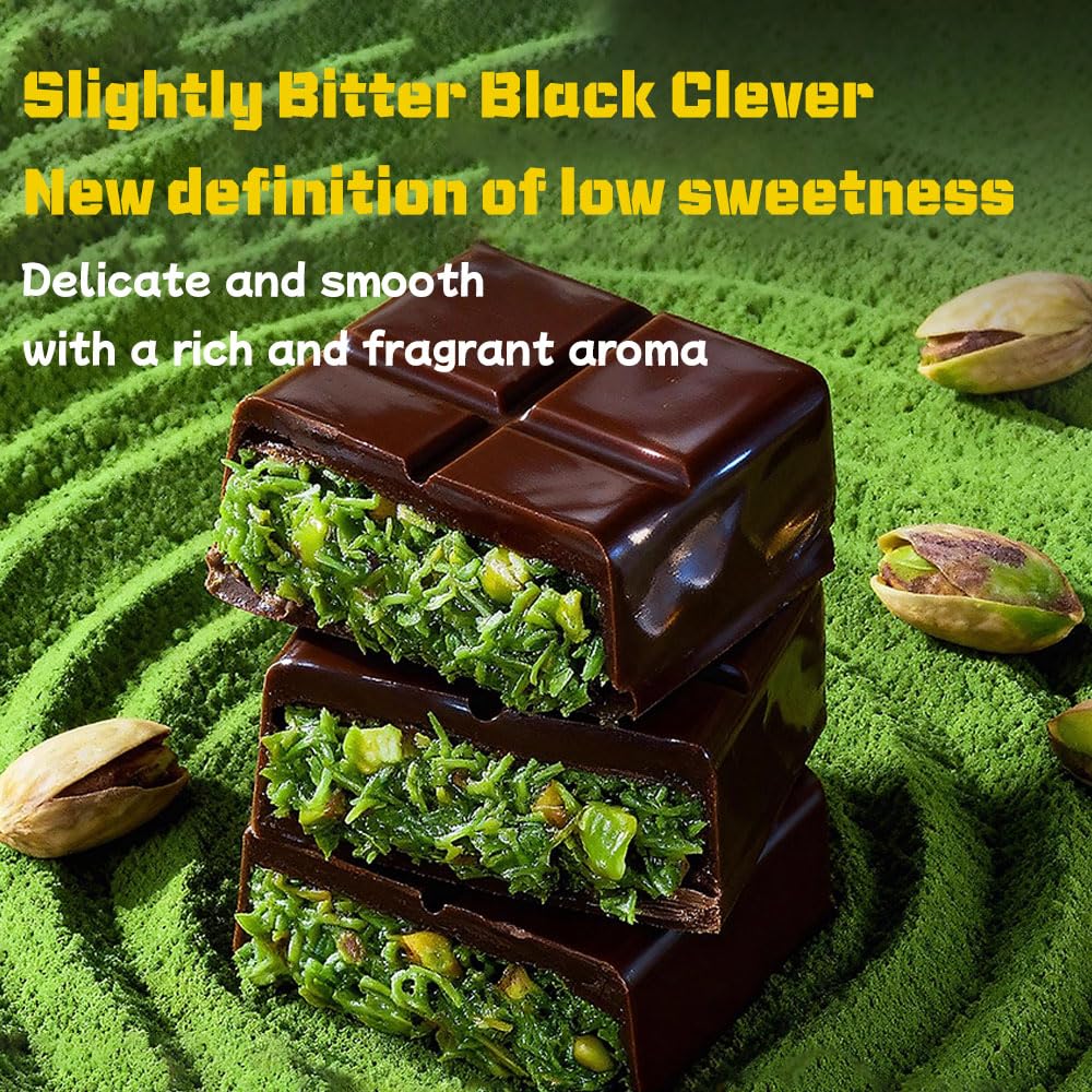 Dubai Chocolate Bar Kit,Mildly Bitter But Not Greasy, Movie Theater Candy,Nutty Fruity Dubai Chocolate,Enhanced Sandwich Texture