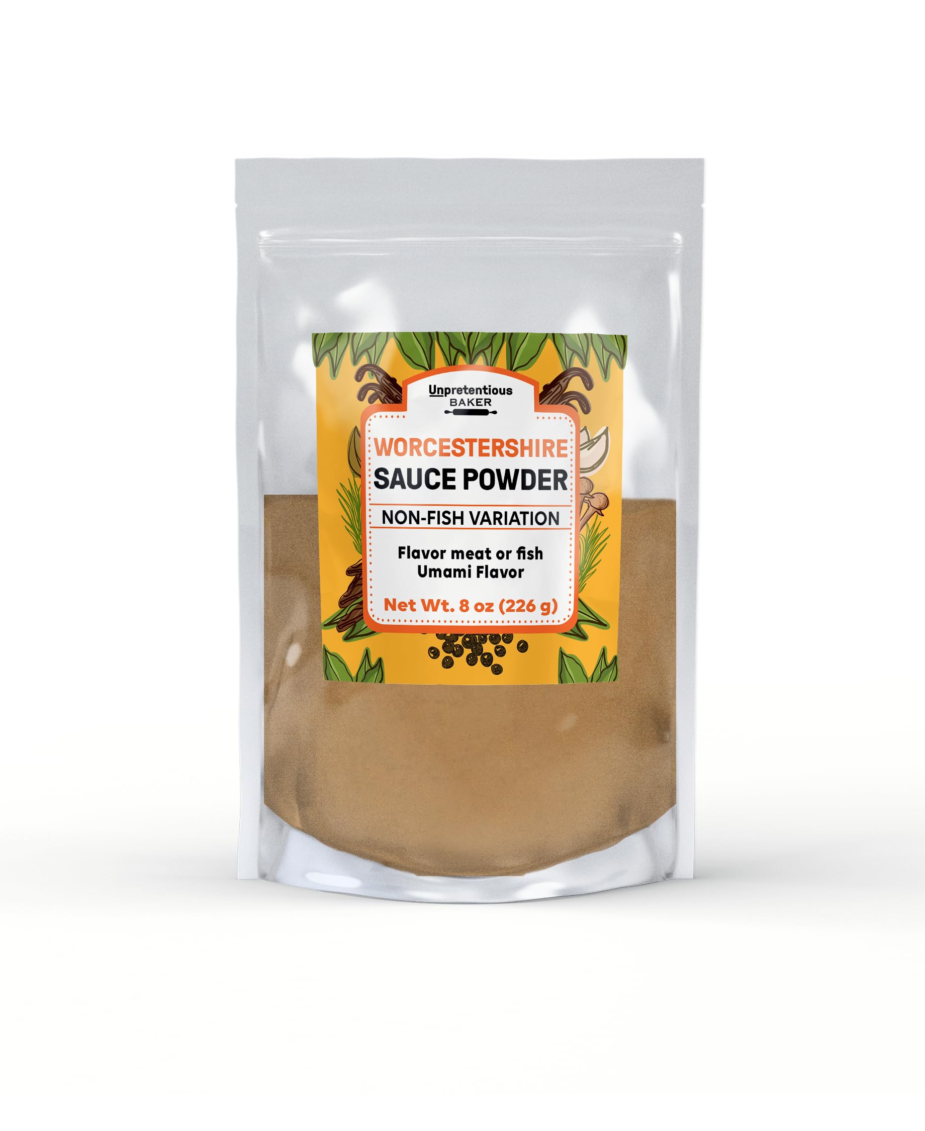 Unpretentious Worcestershire Sauce Powder, 8oz, Marinades, Umami Flavor, Bloody Mary Ingredient