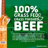 Mission Meats Beef Sticks - 100% Grass Fed & Pasture Raised, Sugar Free, Individually Wrapped Healthy Snacks, Whole 30 & Paleo Friendly, Smoky