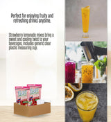 Klass Aguas Frescas - 2x Klass Bev Mix Strawberry, 14.1 OZ Bundle with Measuring Cup - Refreshing Strawberry-Flavored Drink Mix for Easy Preparation