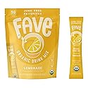 FAVE USDA Organic Lemonade Drink Mix, 16 Stick Pouch | No Artificial Colors or Flavors, Non-GMO