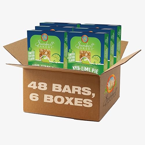 Sunbelt Bakery Key Lime Pie Chewy Granola Bars, 48 Bars (6 Boxes), 49.62 oz