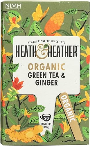 HEATH & HEATHER Organic Green Tea & Ginger 20ct, 20 CT