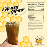 25 Pack Honey Sticks For Tea, Snacking, Honey Packets Single Serve Stir Sticks, Natural Flavor by R.U.S Candy Company- Honey Straws (Orange)