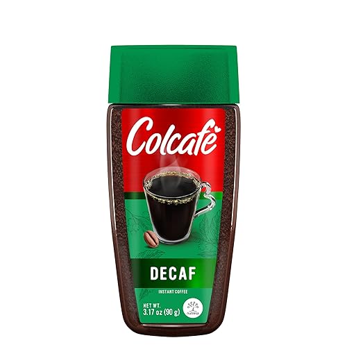 Colcafé Instant Decaf Coffee Jar | Same Great Taste, No Caffeine | Ready in Seconds | 100% Colombian Coffee | 3 Ounce (Pack of 1)