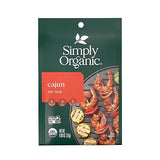 Simply Organic Cajun Dry Rub, Certified Organic, Gluten Free, Kosher | 0.88 Ounce (Pack of 1)