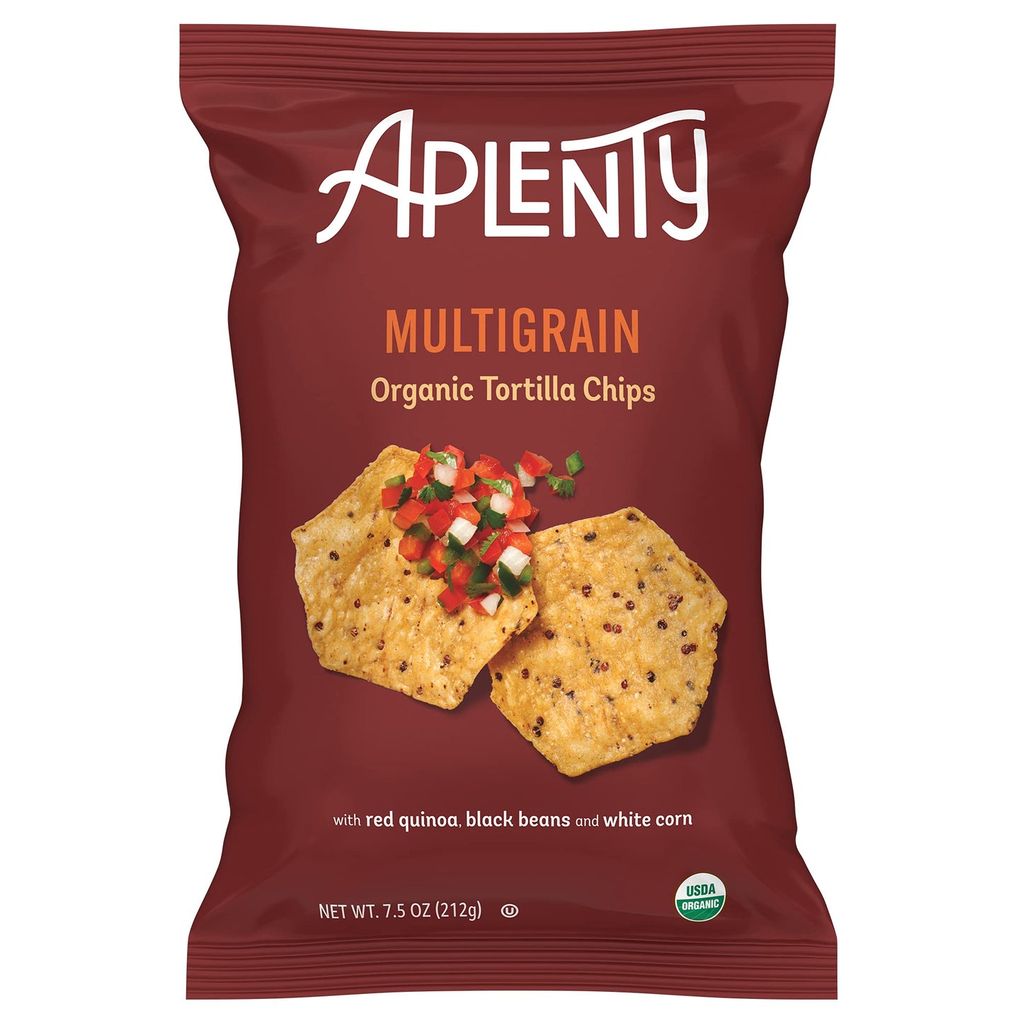 Amazon Brand, Aplenty Organic Multigrain Tortilla Chips, 7.5 Oz