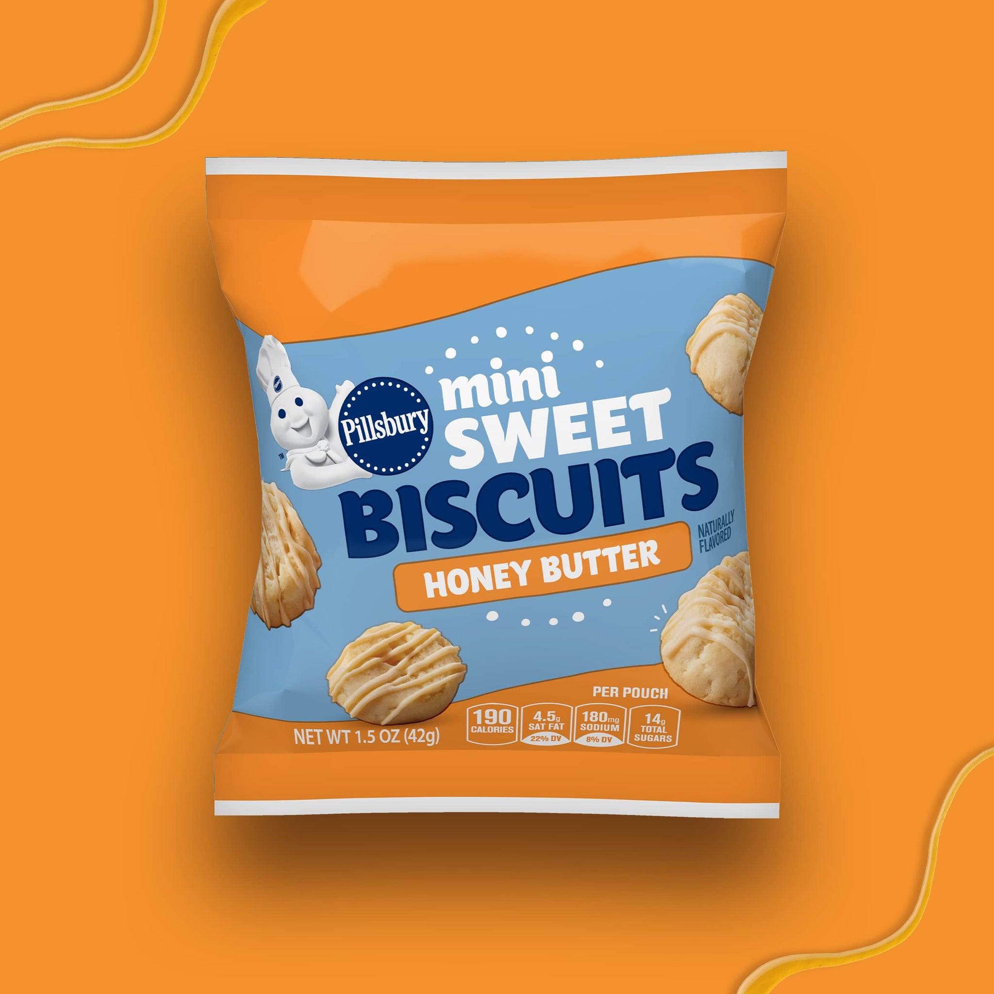 Pillsbury Mini Sweet Biscuits, Honey Butter, 10.5 oz, 7 Count Box