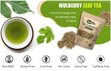Mulberry Leaf Tea 8 Oz, Dried Crushed Leaves, Best Caffeine Free Tea - Way4Organic (1 Pack)