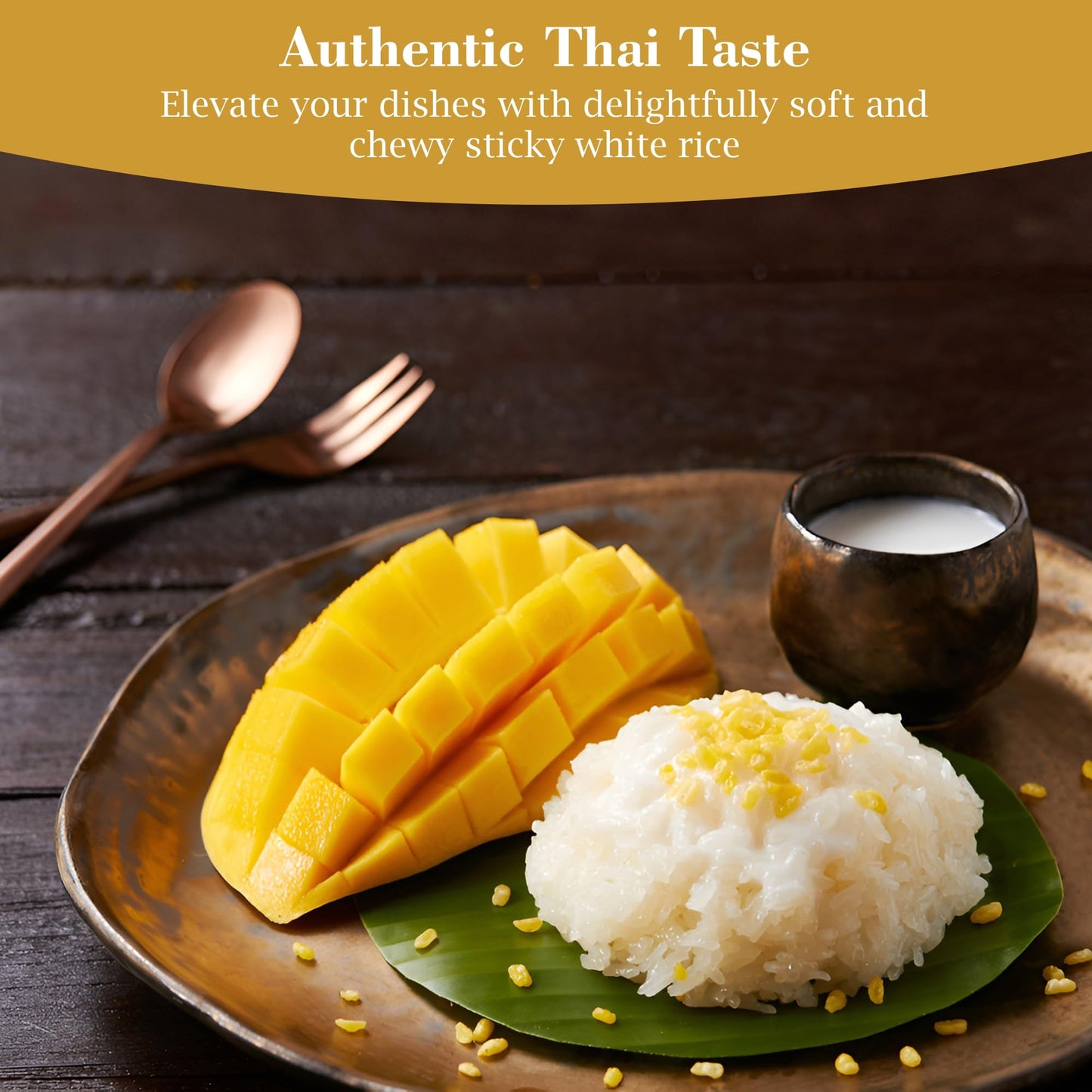 Fusion Select Sanpatong Thai Sticky Rice - Authentic Glutinous Khao Niao Sweet Rice from Thailand - Uncooked Bulk Rice Bag for Making Dessert, Roasted Pork Dishes, Asian Food - Zero GMO or Gluten