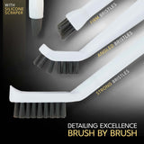 Grout Cleaning Brushes Set (3 Pcs) Deep Cleaner Multi-Purpose Stiff Bristle Brush, Cleaning Toothbrush for Cleaning Corners, Spaces, Tile, Shower