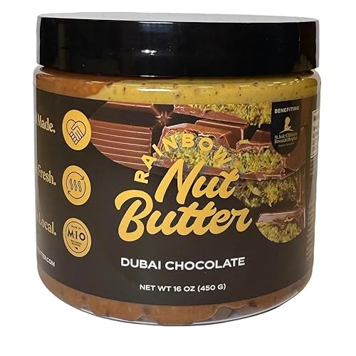 Rainbow Nut Butter Milk Chocolate Dubai Pistachio Nut Butter Cream Kadayif Kataifi Milk Chocolate Chips, 16 Oz.