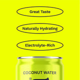 Coaqua Coconut Water, 12 Pack, Natural Electrolytes for Hydration, Naturally Sweet Electrolyte Drink Potassium, Pure Coconut Water Not from
