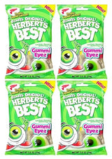 SNACKS HERBERT'S BEST Gummi Eyez, Fruity Liquid Center, Fat Free, Nut Free, GLuten Free (4-Pack), Green