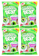 SNACKS HERBERT'S BEST Gummi Eyez, Fruity Liquid Center, Fat Free, Nut Free, GLuten Free (4-Pack), Green