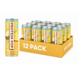 Protein Pop - Ready to Drink Clear Protein Shakes | 22g of Protein - Whey Protein Isolate Non-Carbonated - Zero Sugar (Piña Colada - 12 fl oz, 12