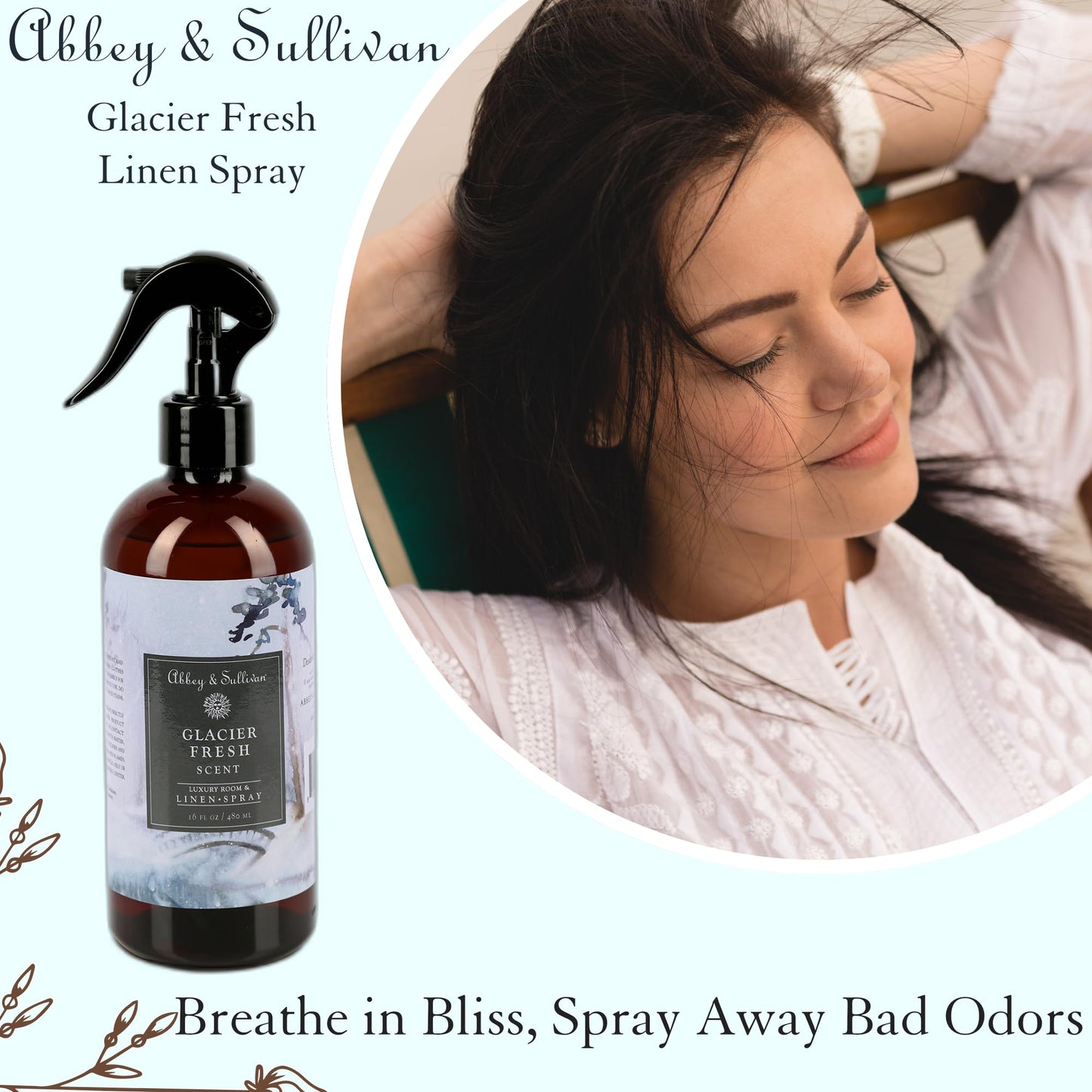 Abbey & Sullivan Linen Spray, Glacier Fresh, 16 oz
