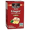Bravo Tea Absolute Ginger Herbal Tea Caffeine Free, 20 Tea Bags, 1 Count