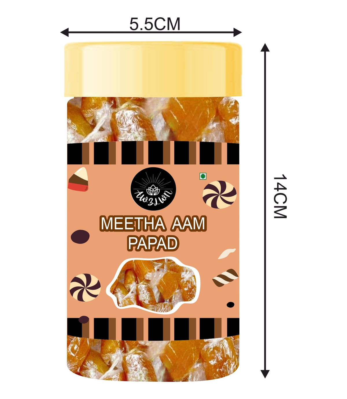 Awzlwn Indian Taste Candy (7.05 OZ / 200 GM, Meetha Aam Papad)