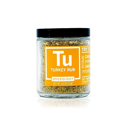 Spiceology - Turkey Rub - Savory Poultry Seasoning and Spice Blend - Use On: Pork, Turkey, Chicken, Stuffing, Sausage, and Potatoes - 4 oz