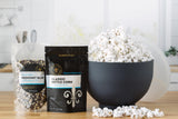 Personalized Gift for Movie Night | Gluten-Free Snack and Custom Set | Popcorn Kernels + Seasoning + Microwavable Popper and Black Box from Dell Cove