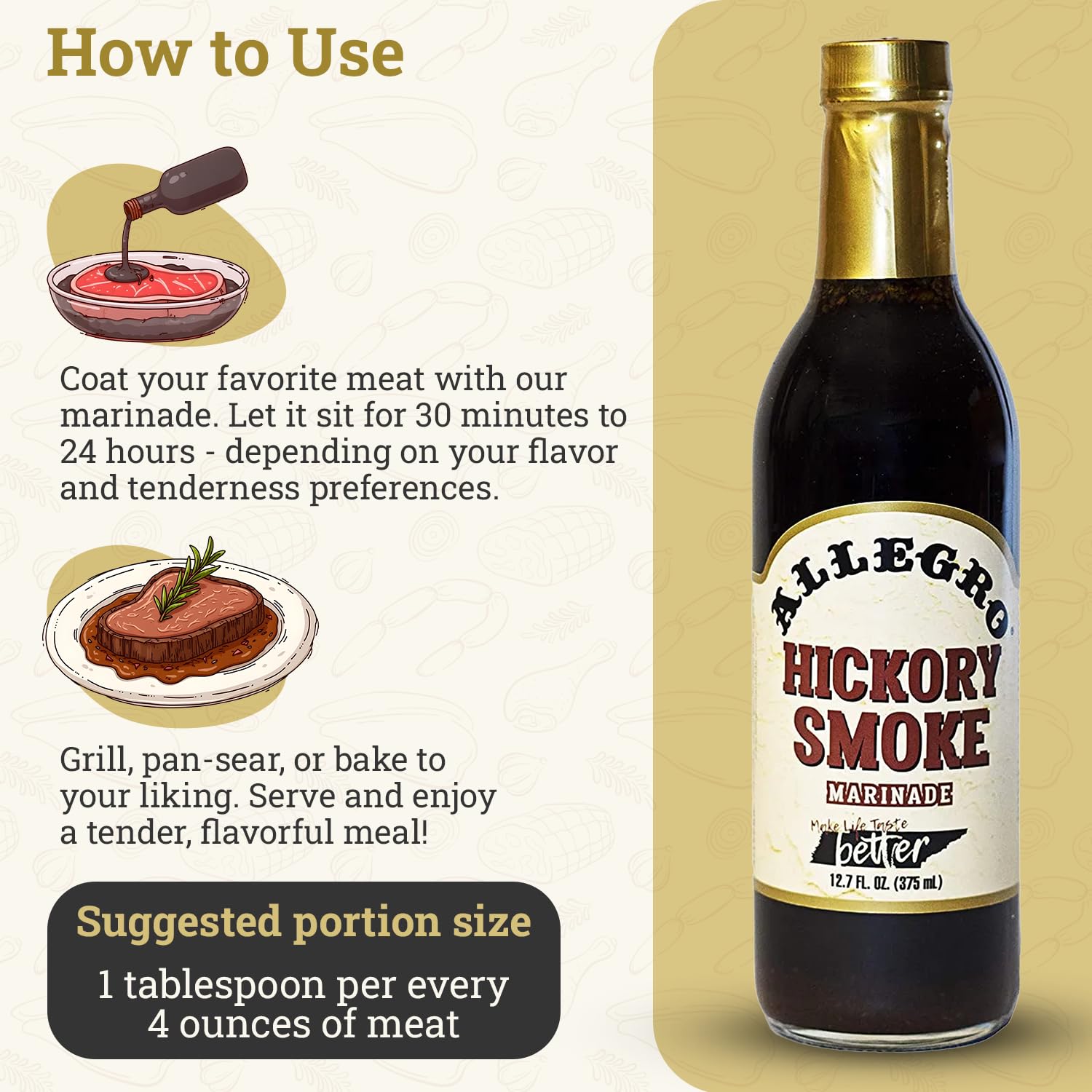 Allegro, Marinade Hickory Smoke, 12.7 Fl Oz