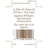 d'arbo All Natural Peach Fruit Spread, 16 Ounce