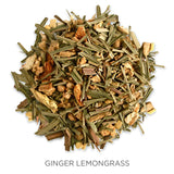 Tea Forte Ginger Lemongrass Premium Caffeine-Free Herbal Tea Blend Event Box, Bulk Pack 40 Count, 10 per tray Individually Wrapped Handcrafted Pyramid