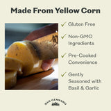 Basil & Garlic Italian Polenta Tube by San Gennaro | Crafted from Non GMO Yellow Corn | Ready for Quick Heat & Serve Instant Grits Easy Gluten Free