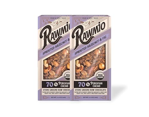 Rawmio Hazelnut & Fig Bark - 2.12 oz. - Raw, Organic, Vegan, Kosher - Pack of 2