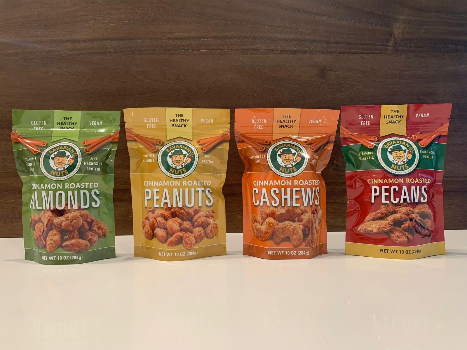 Magic Bavarian Cinnamon Roasted Peanuts, 9oz - Sweet, Gluten-Free, Vegan Nuts, Made in the USA