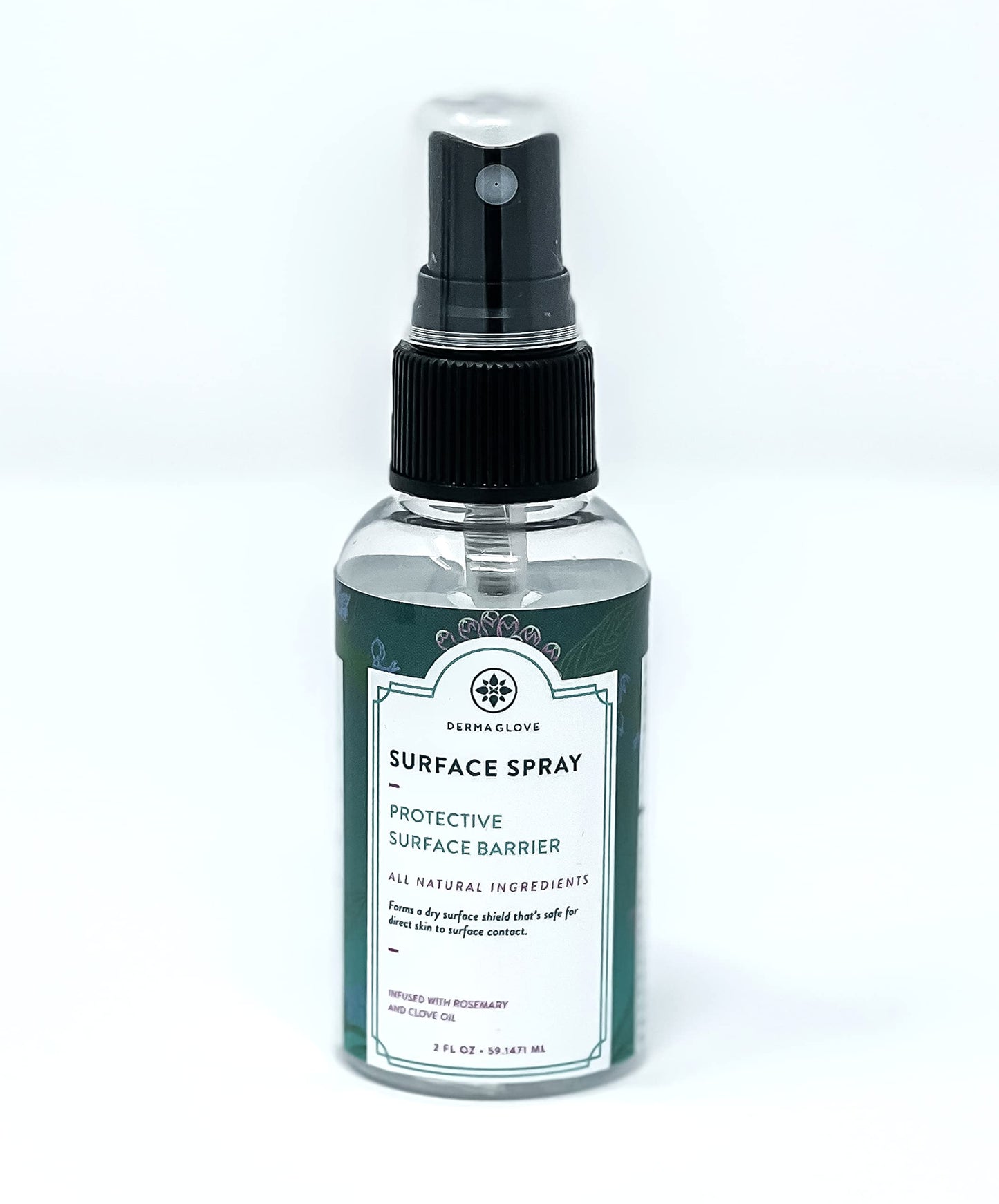 DERMAGLOVE SURFACE SPRAY 3 PACK KIT, 3 Mini 2 FL OZ spray bottles, Organics meets science spray purifies unsafe surfaces in seconds, public toilets
