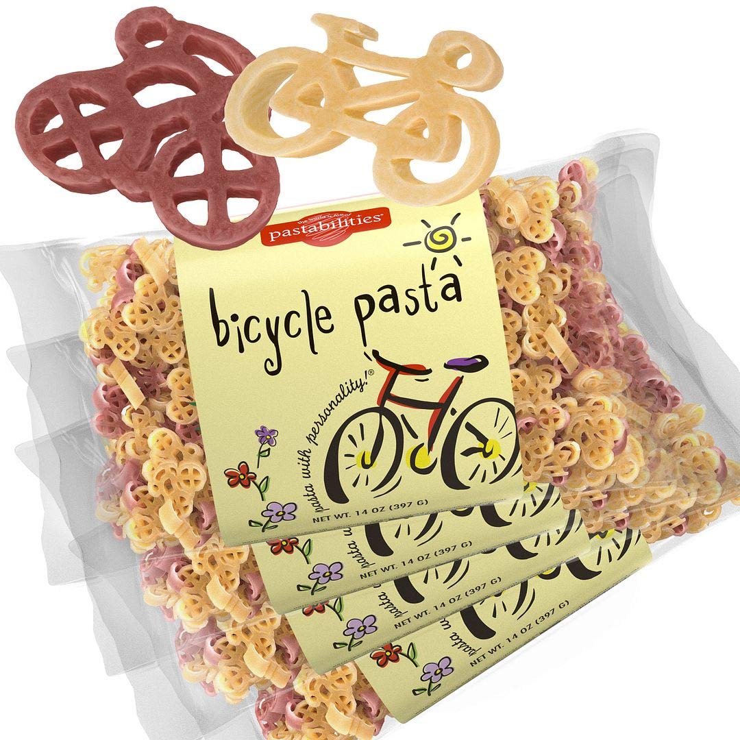 Pastabilities Fun Shaped Pasta for Kids - Bicycle Pasta - Bike and Bikers Sport Theme, Non-GMO Natural Wheat Pasta, All-Natural, Kosher Certified