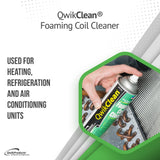 QwikProducts Foaming Coil Cleaner for AC Unit, Heating, Refrigerator, Air Conditioner No Rinse Coil Cleaner Spray Breaks Down Dirt, Dust, Grease