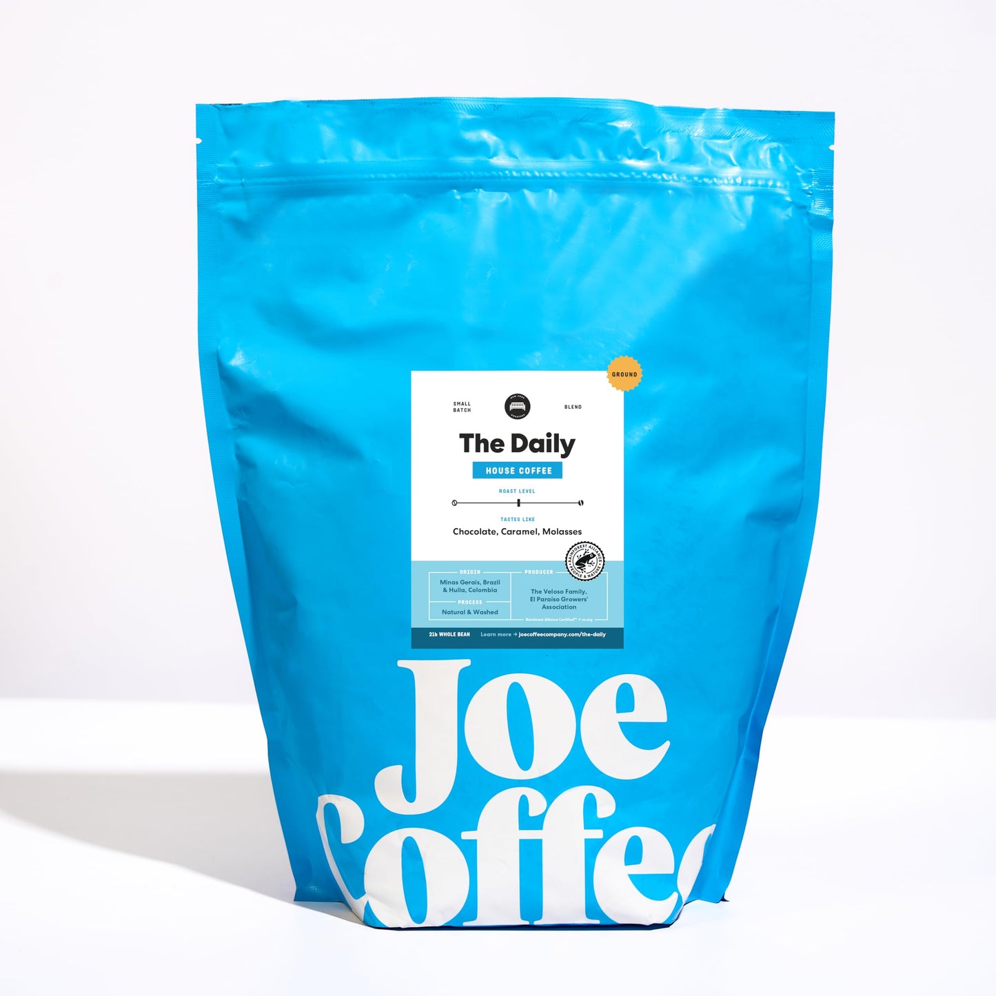 Joe Coffee Company (NYC Roaster), The Daily Ground Specialty Coffee, 2 lb Bag, Rainforest Alliance Certified, Kosher, Climate Friendly