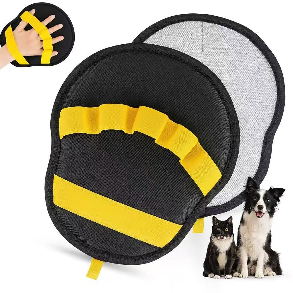 PalmPurr Pet Hair Remover Gloves 2 Pack - Reusable Double-Sided Lint Mitt for Dogs & Cats, Washable Fur Cleaner for Couch, Bed, Clothes, Carpet & Car