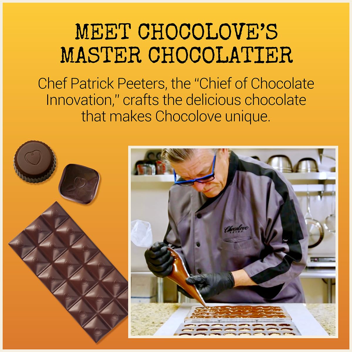 Chocolove Filled Salted Peanut Butter Milk Chocolate Bars | 33% Cocoa | Crafted with Silky Premium Chocolate | Non GMO, Rainforest Alliance Certified