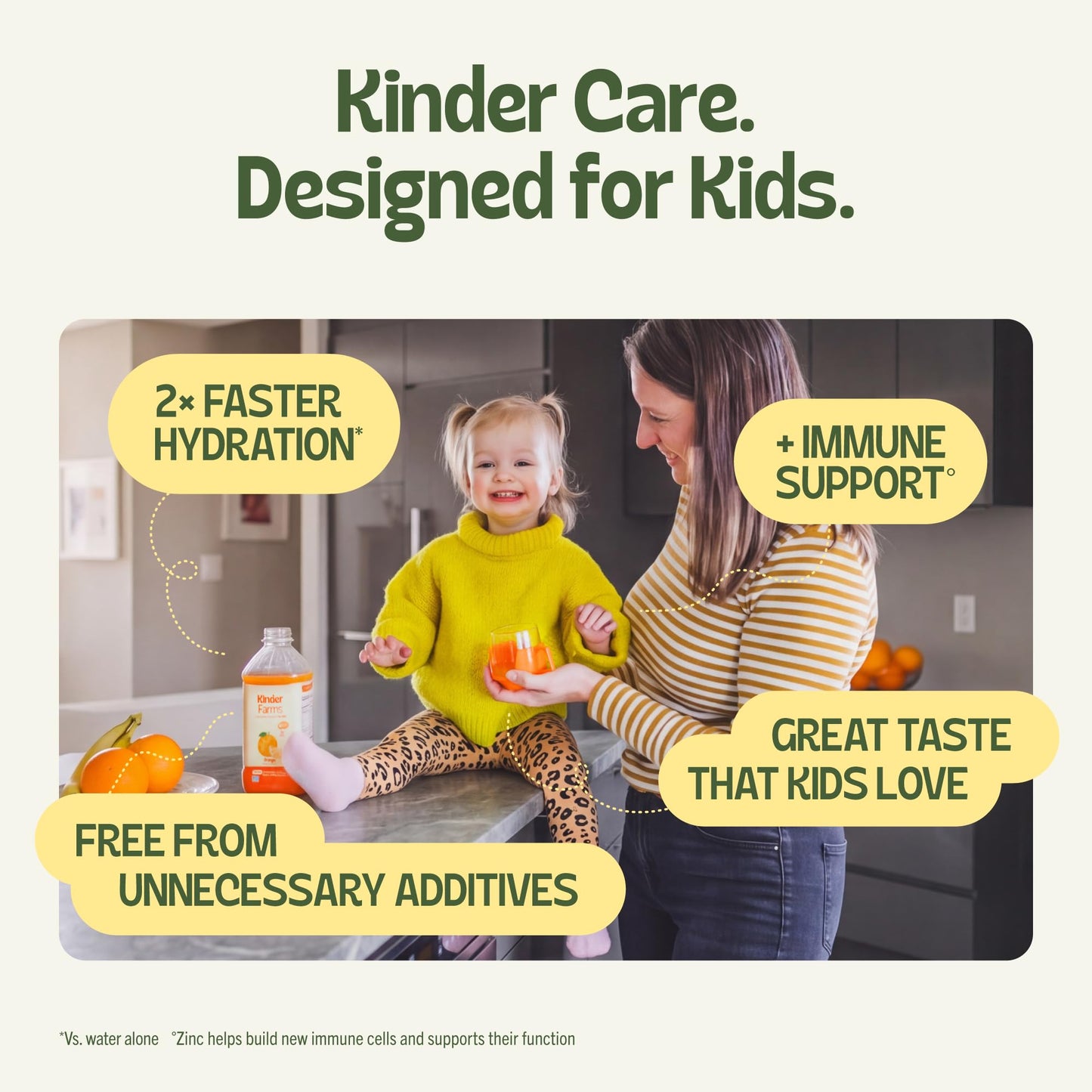 KinderFarms Electrolyte Solution for Kids and Adults - Hydration Drink (Grape, 6 Pack), No Artificial Sweeteners or Flavors, No Synthetic Dyes, Vegan
