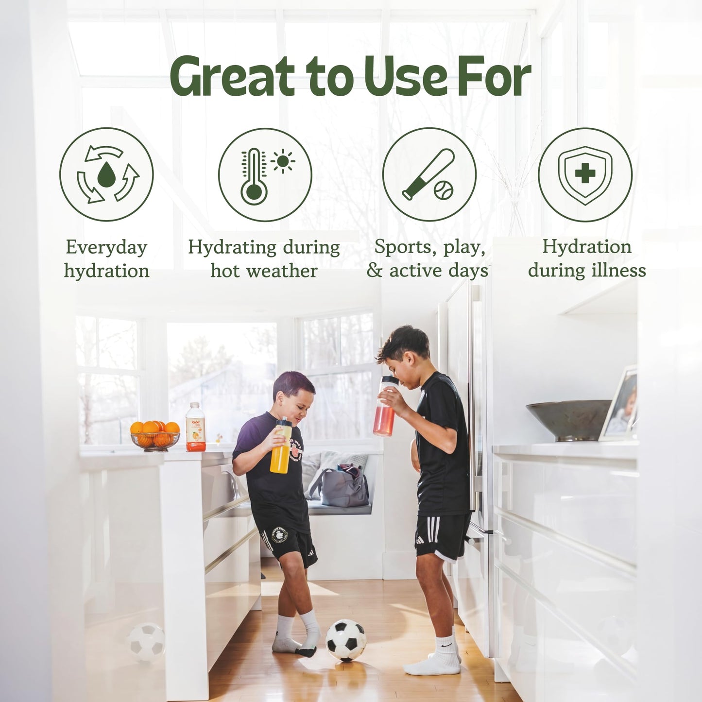 KinderFarms Electrolyte Solution for Kids and Adults - Hydration Drink (Grape, 6 Pack), No Artificial Sweeteners or Flavors, No Synthetic Dyes, Vegan