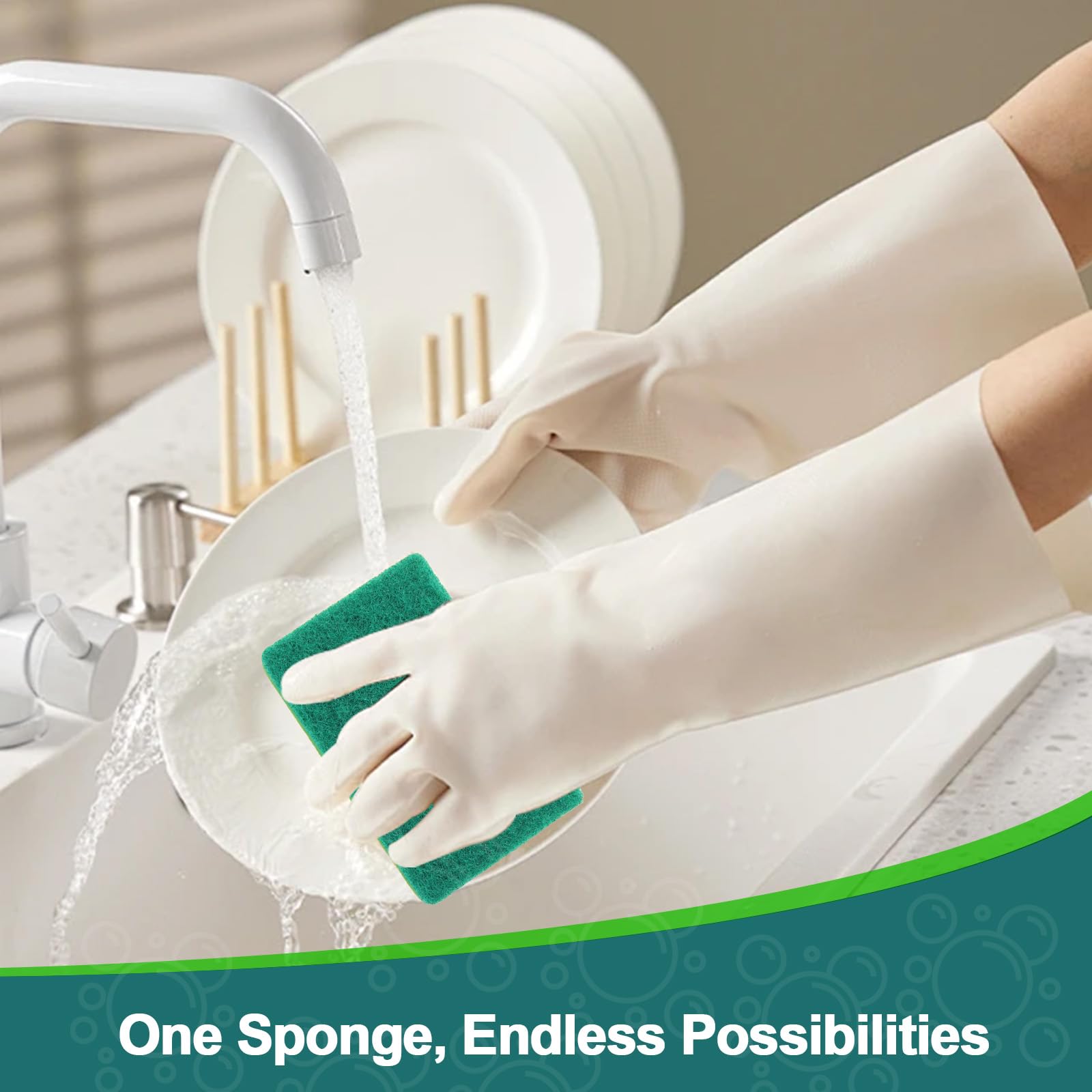 Anmoro Sponges Kitchen,Non-Scratch Dish Sponge,Biodegradable Sponges for Dishes,The Most Suitable for Cleaning Kitchen Tableware and pots - 24 Pack
