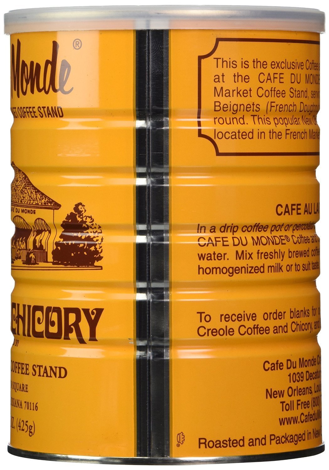 Cafe Du Monde Coffee and Chickory Bundle - New Orleans French Roast Assortment, 15 oz Original and 13 oz, 2 Piece